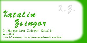 katalin zsingor business card